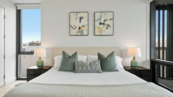 2 bedrooms, desk, iron/ironing board, travel crib