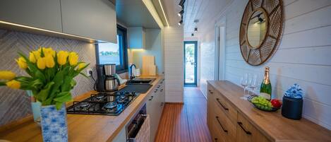 Fridge, oven, stovetop, dishwasher