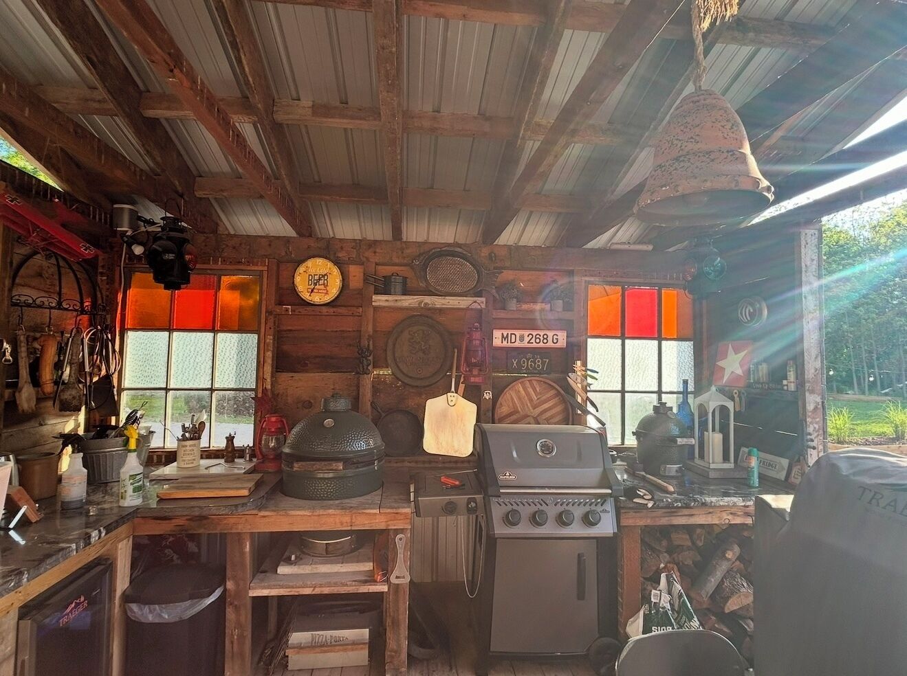 Mini-fridge, microwave