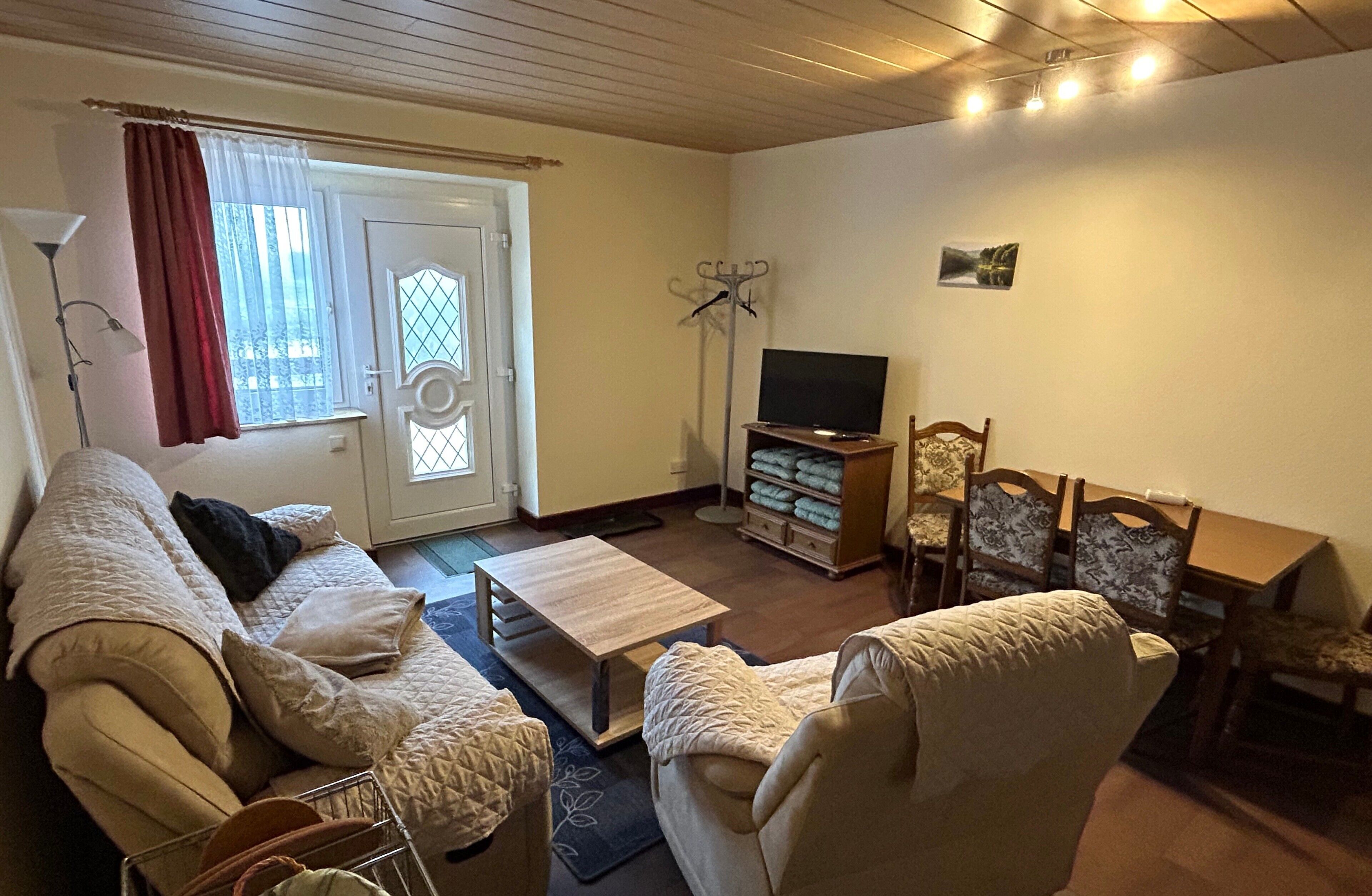 TV, DVD player, ping pong