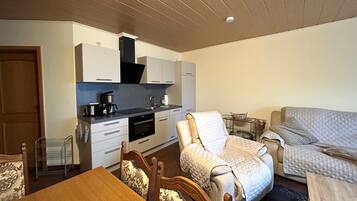 Fernseher, DVD-Player, Tischtennisplatte