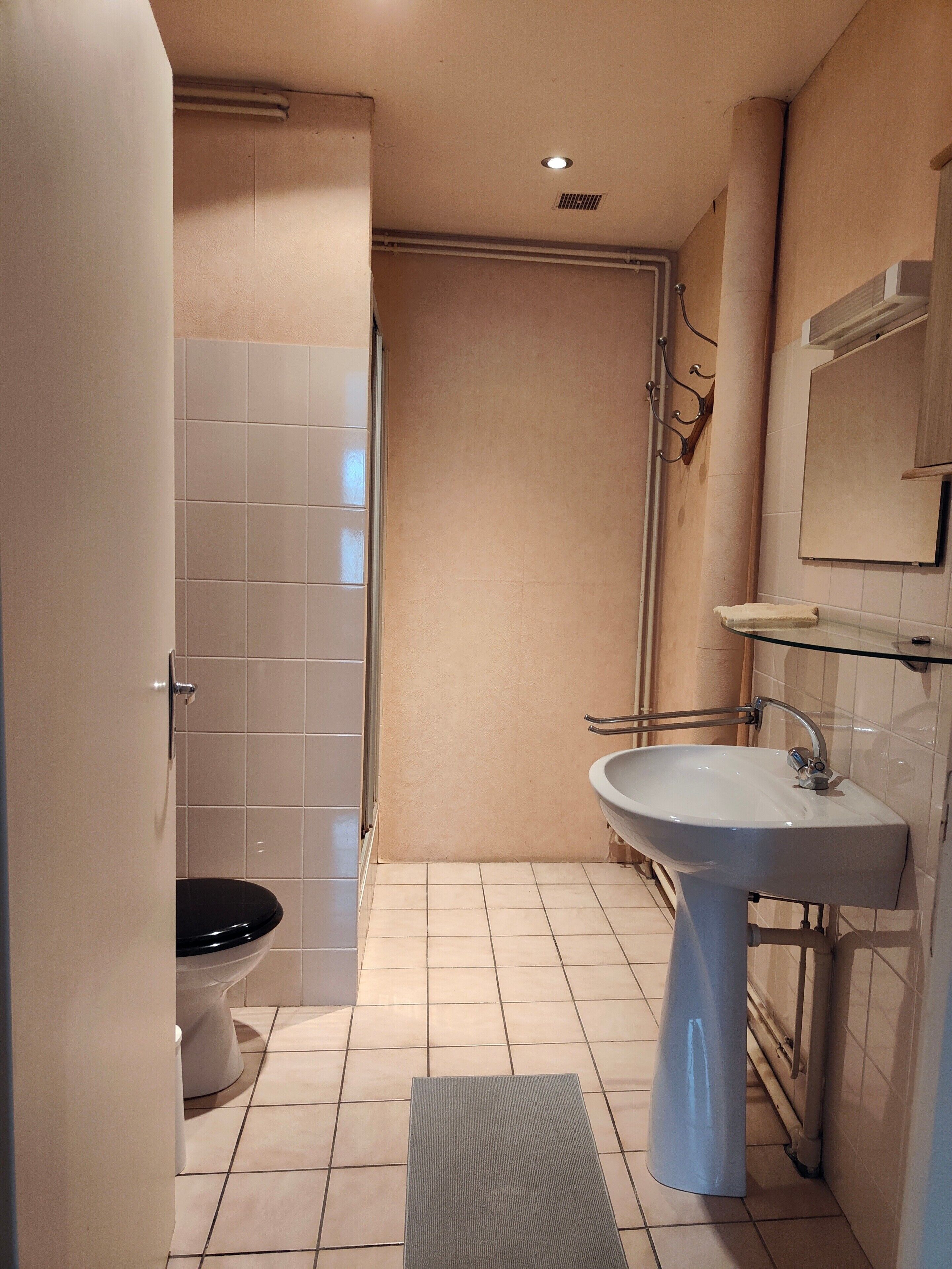 Ducha, secador de pelo, toallas