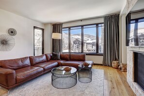 Fireplace - Luxury 3BR in Vail w/ Balcony, Pool Access & More! (Vail)