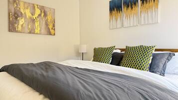 2 bedrooms, travel crib, WiFi, bed sheets