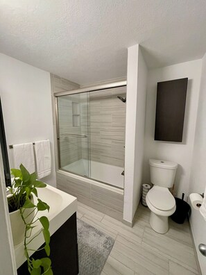 Towels, soap, toilet paper