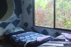 Chambre Quadruple Familiale, vue jardin