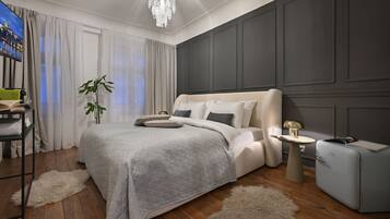 Habitación doble superior | Tabla de planchar con plancha, wifi gratis, ropa de cama