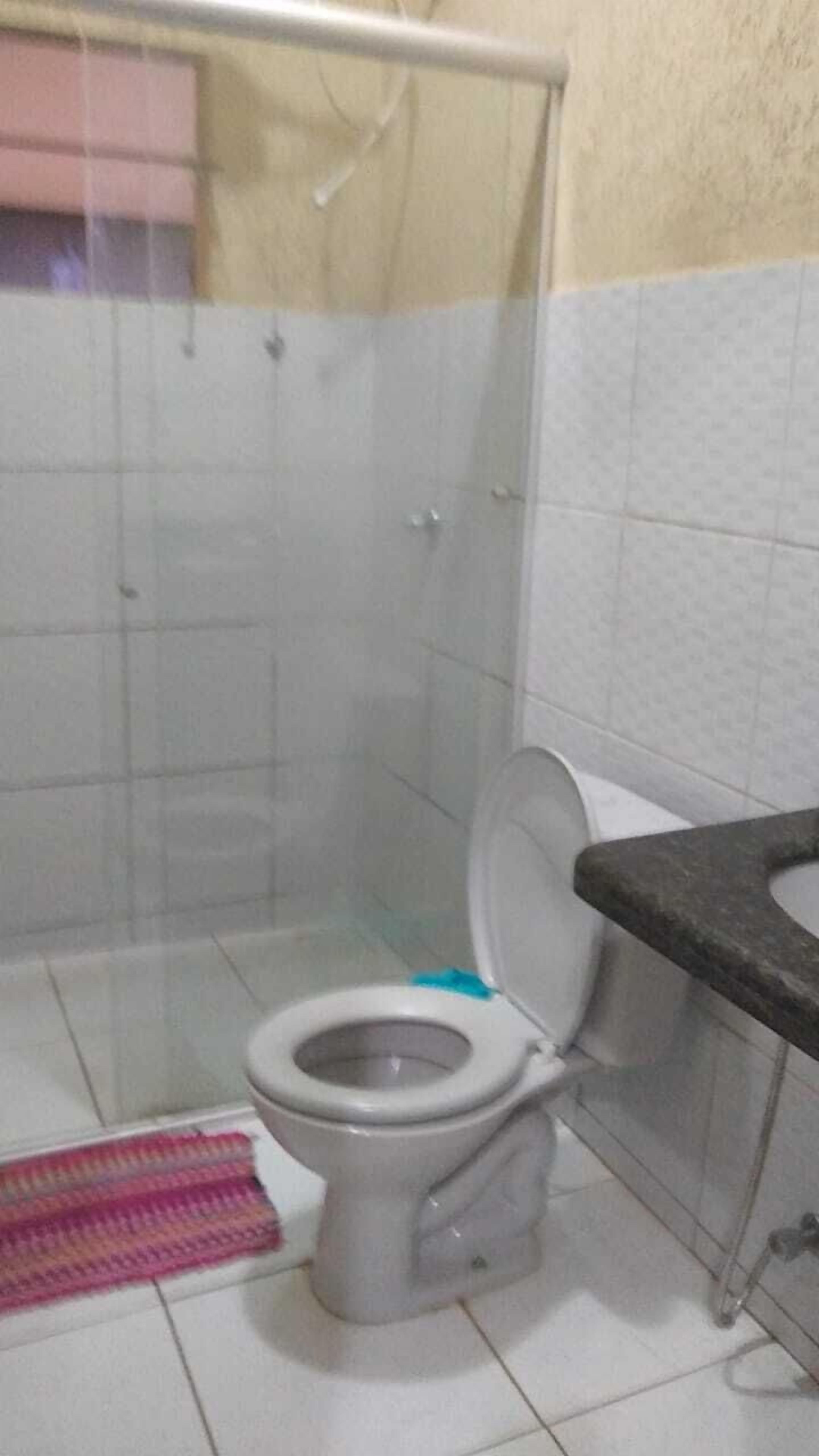 Shower, towels, toilet paper