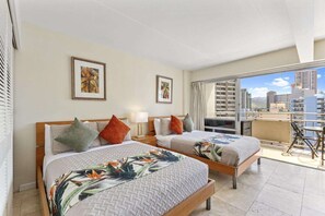 Iron/ironing board, free WiFi, bed sheets - Ilikai 14th Fl Studio | City View | AC | Pool (Honolulu)
