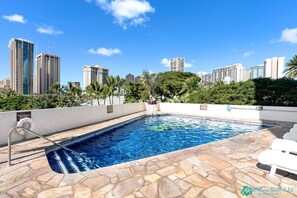 Pool - 15th Fl Luana Waikiki Studio | City & Mountain Views | Pool | Balcony (Honolulu)