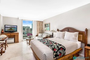 Iron/ironing board, free WiFi, bed sheets - 16th Fl Luana Waikiki Studio | Park & Partial Ocean View (Honolulu)