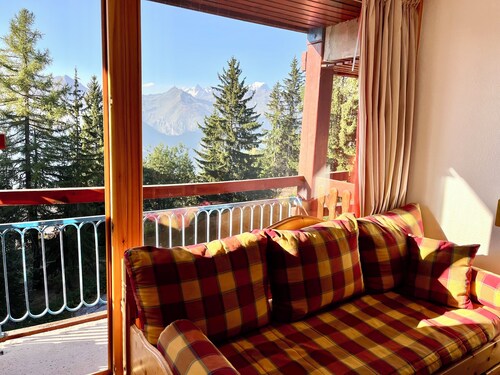 Arcs 1800 Apartment 4/5 pers ski in ski out Mont Blanc view