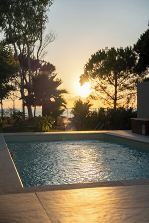 Pool - Amazing waterfront villa with pool and Ionian sea sunsets direct access to beach (Nestor)