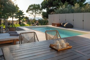 Pool - Amazing waterfront villa with pool and Ionian sea sunsets direct access to beach (Nestor)