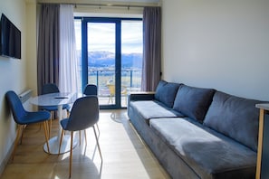 Comfort Apartment, Balcony, Mountain View | Living area - Babex Panorama (Bakuriani)