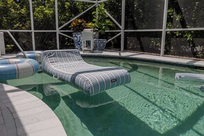 Pool - Luxury Coastal Home, Walk to Beach, Heated Pool (Marco Island)