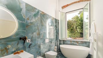 Secadora de cabello, pantuflas, toallas, jabón