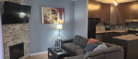 TV connectée, cheminée