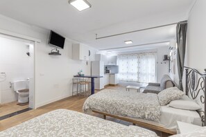 Een strijkplank/strijkijzer, wifi, beddengoed, rolstoeltoegankelijk