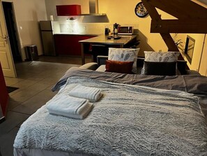 1 chambre, fer et planche à repasser, accès Internet, draps fournis