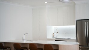 Fridge, microwave, oven, stovetop - Bay Pool Retreat - A stylish coastal home with luxury furnishings and swimming pool (Nelson Bay)