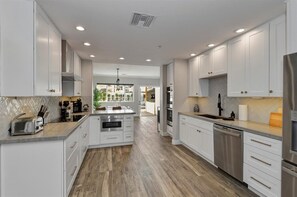 Fridge, microwave, oven, stovetop - Luxury 7BR Wild West Estate in Scottsdale, Pool, Spa, Golf, Bocce! (Scottsdale)
