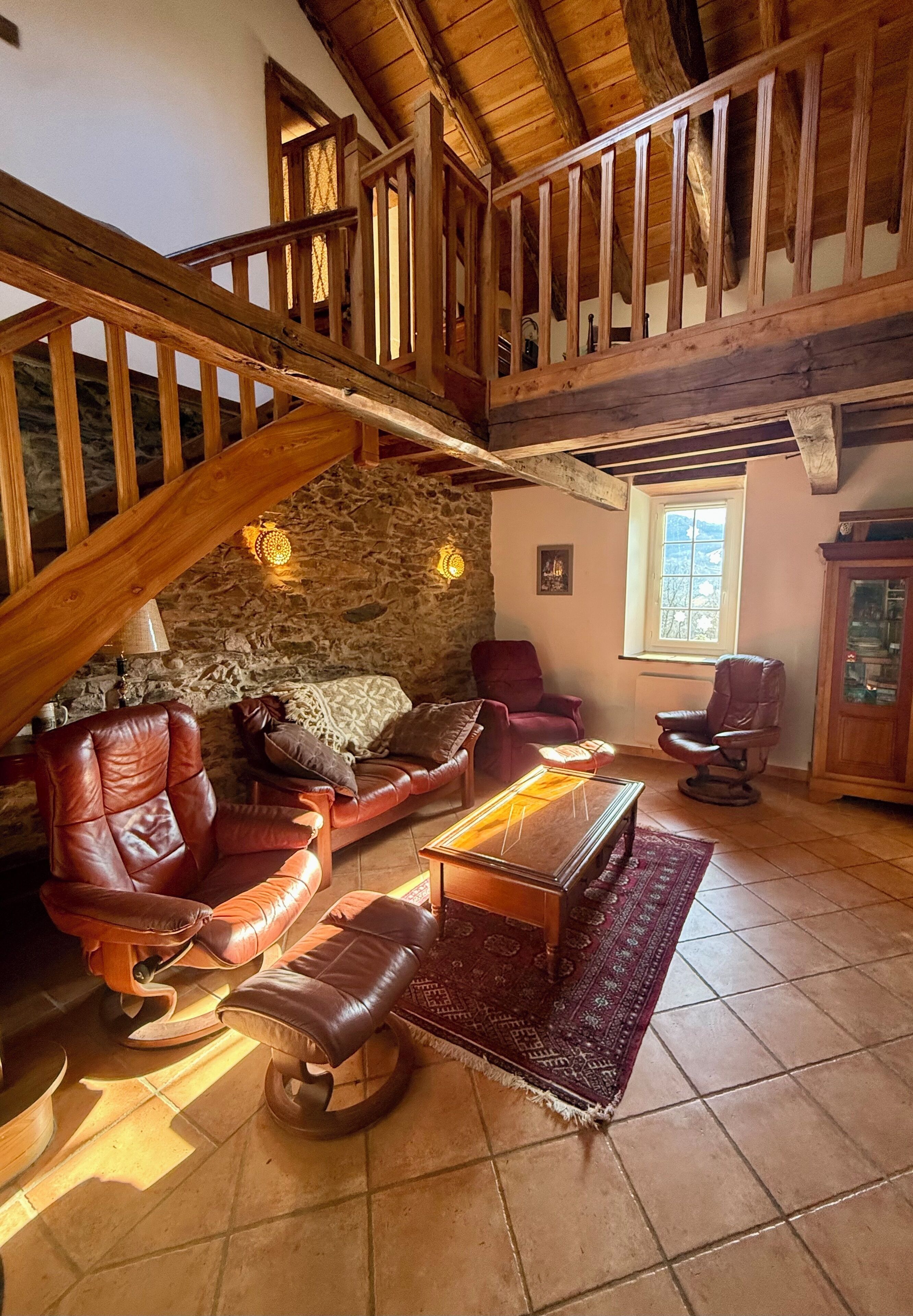 TV, fireplace, table football, ping pong