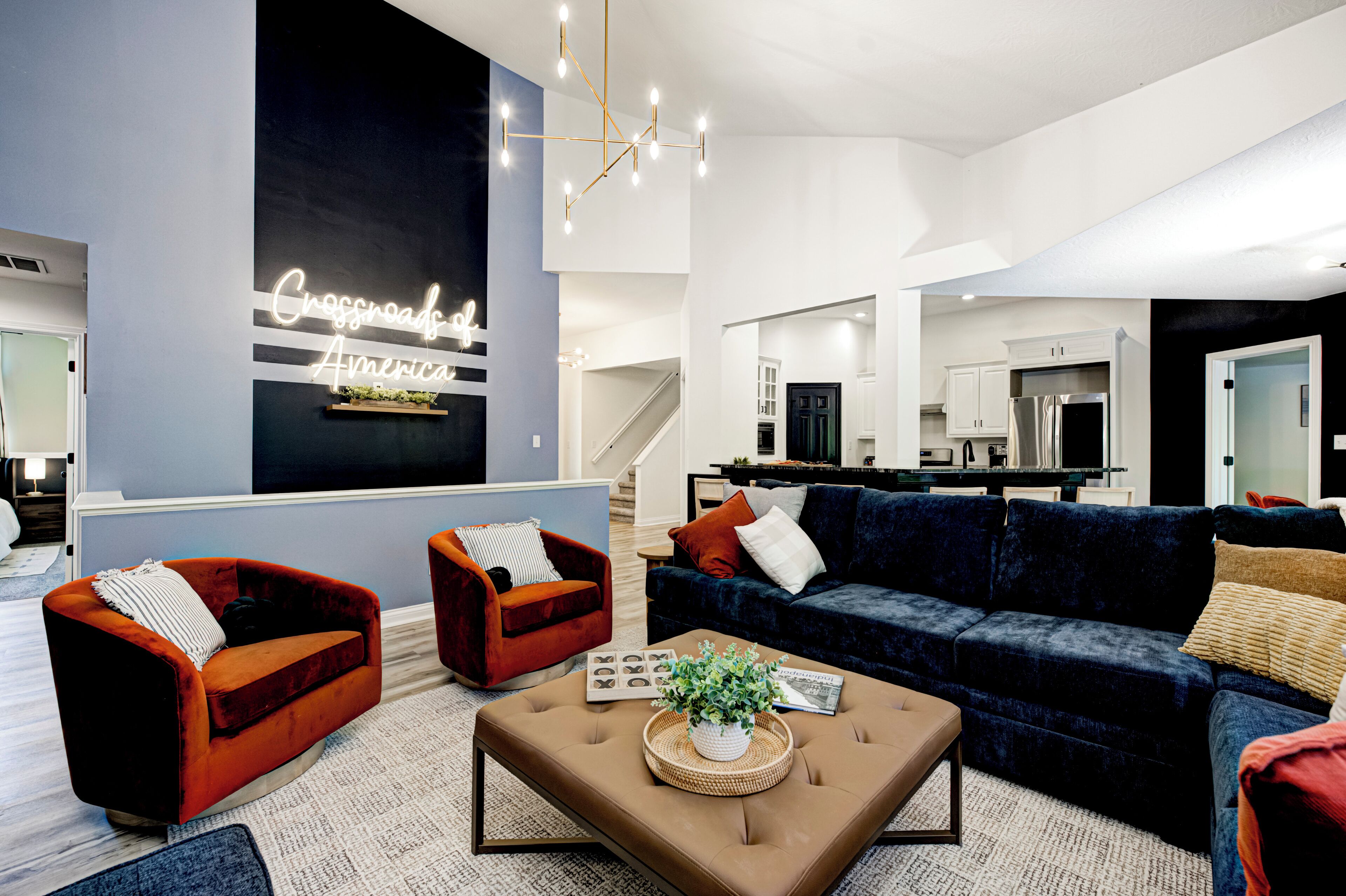 Living area - Hot tub~Game Room~Theater~POOL~15mi to DT Indy and all major events. Sleeps 19 (Camby)