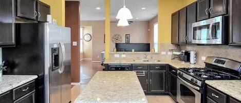 Microwave, oven, stovetop, dishwasher