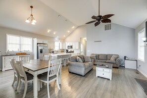 TV, fireplace - Dock, Pool Access! Waterfront Haven in Ocean City (Ocean City)
