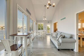 TV, fireplace - Dock, Pool Access! Waterfront Haven in Ocean City (Ocean City)