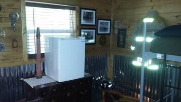 We added a fridge for longer stays!