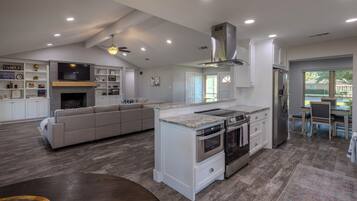 Microwave, oven, stovetop, dishwasher