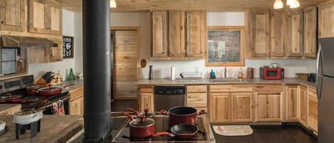 Microwave, oven, stovetop, dishwasher