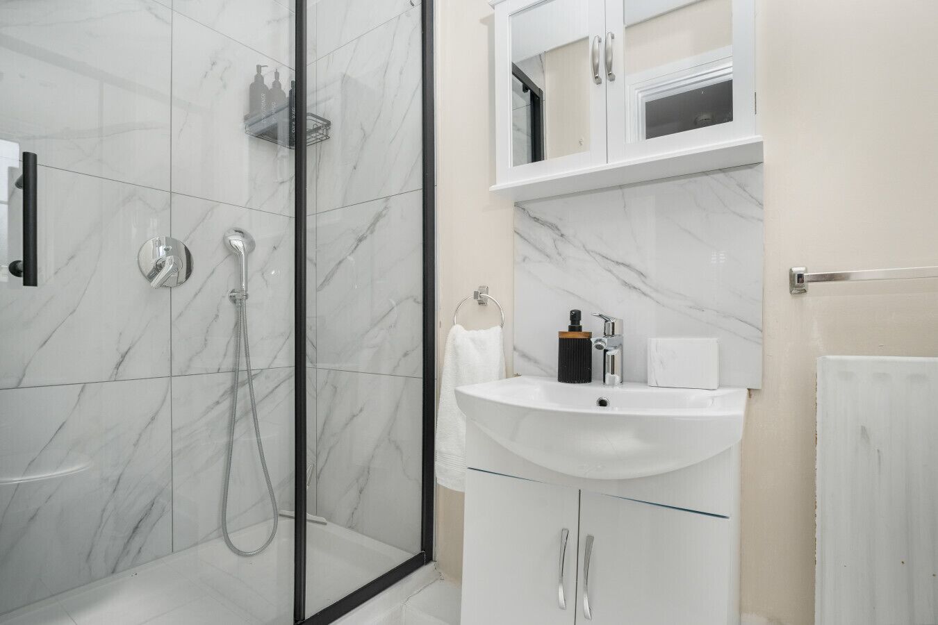Shower, hair dryer