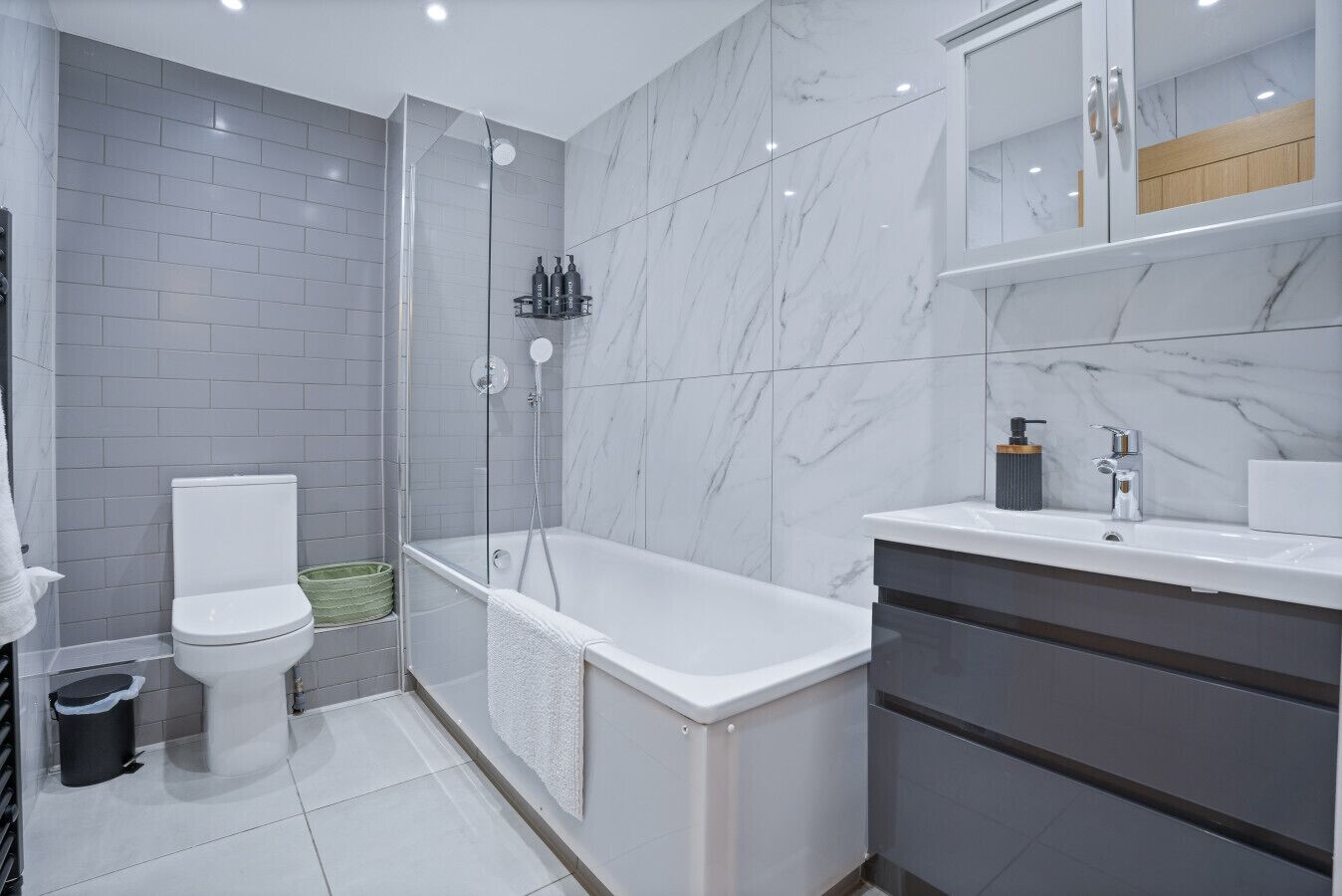 Shower, hair dryer