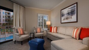TV - 2 Bedroom Ocean Front at Marriott's Barony Beach Club (Hilton Head Island)