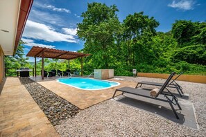 Terrace/patio - Serene Mar Azul Zen Villa w/ Pool & Yoga Platform (Huacas)