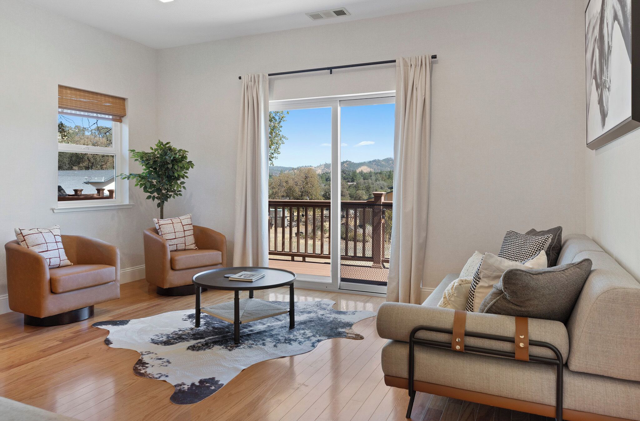 Una televisión, una chimenea