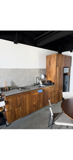 Fridge, microwave, coffee/tea maker, electric kettle - Upscale 2BR/2BA Apartment with Incredible Mountain Views (Oaxaca de Juárez)