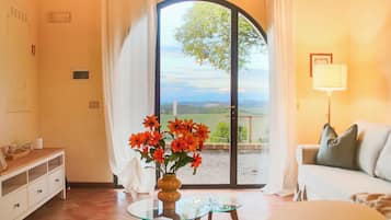 Villa Deluxe, 1 camera da letto, patio, vista montagna | Area soggiorno