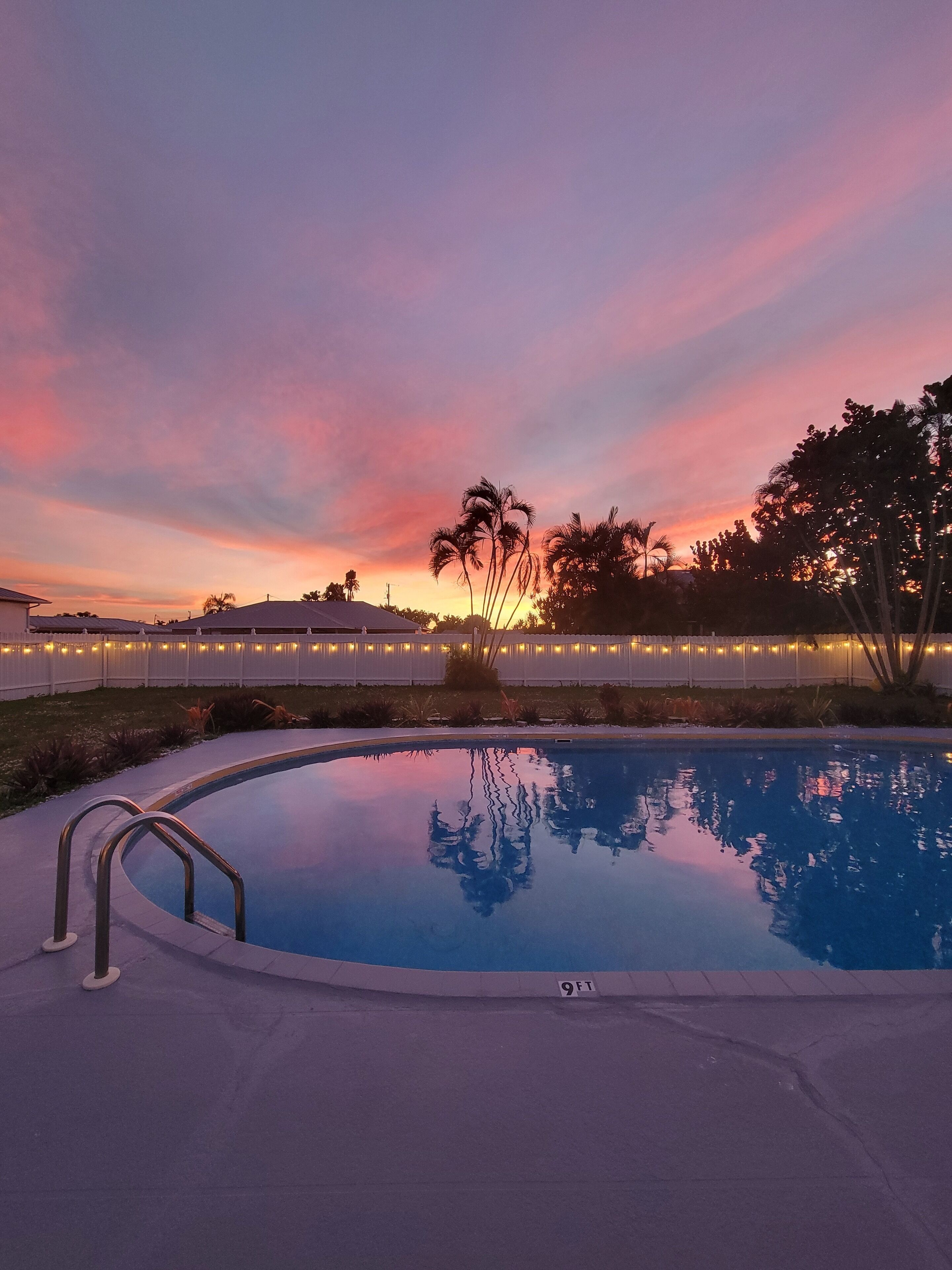 Outdoor pool, a heated pool