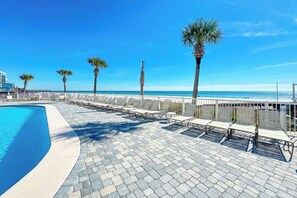 Indoor pool, a heated pool - Tradewinds #6 | Indoor, Outdoor Pools | Beachfront | My Beach Getaways (Orange Beach)