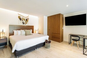 1 bedroom, iron/ironing board, internet, bed sheets - Boho-Lux Loft in Mistiq Temple II. Rooftop Pool. 10 min from the beach. (Tulum)