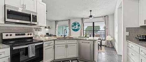 Microwave, oven, stovetop, dishwasher