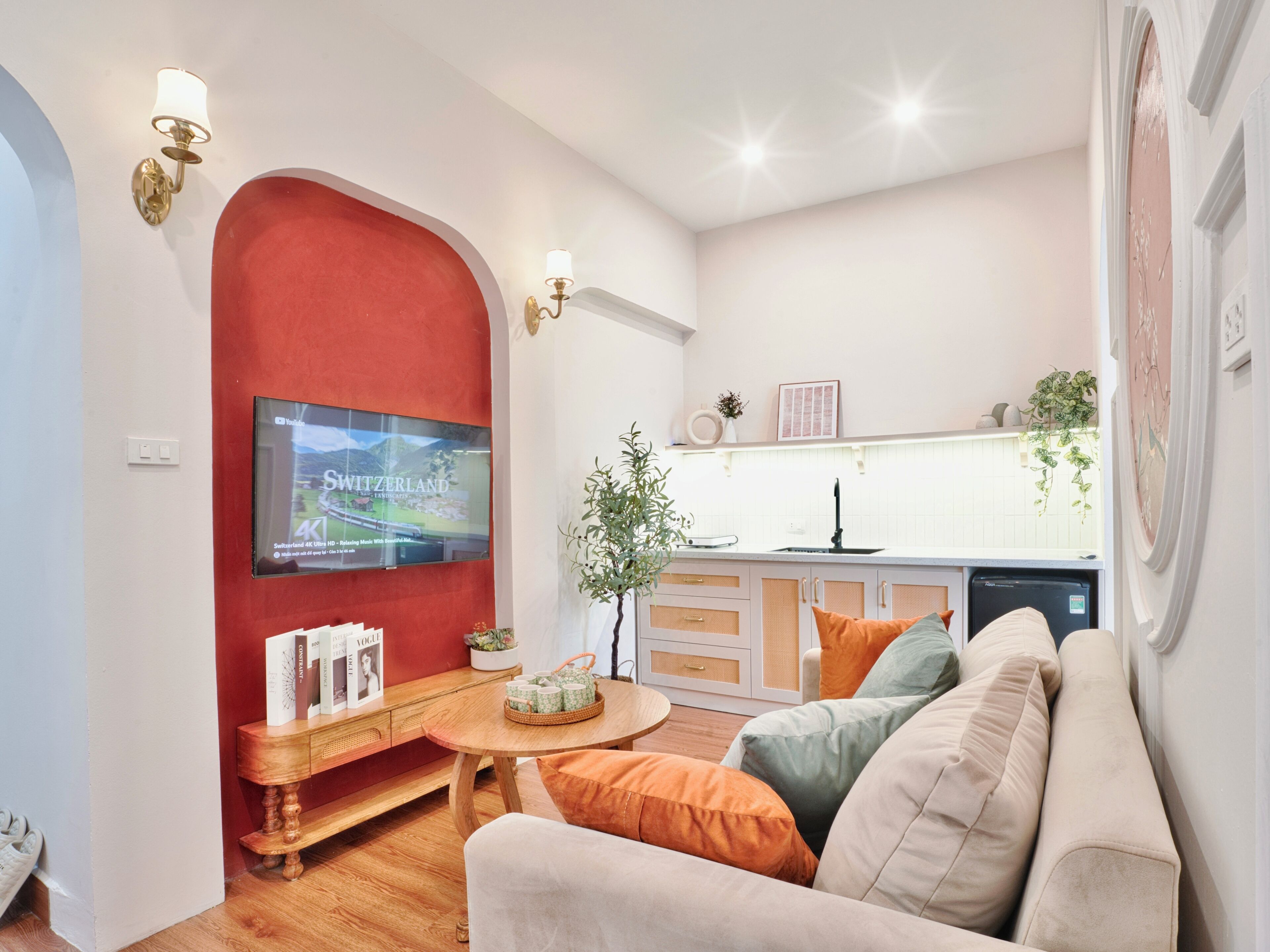 Premium Studio, City View | Living area | 50-inch flat-screen TV with satellite channels, Netflix