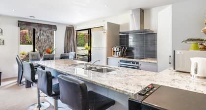 Riverside paradise with jetty and garden