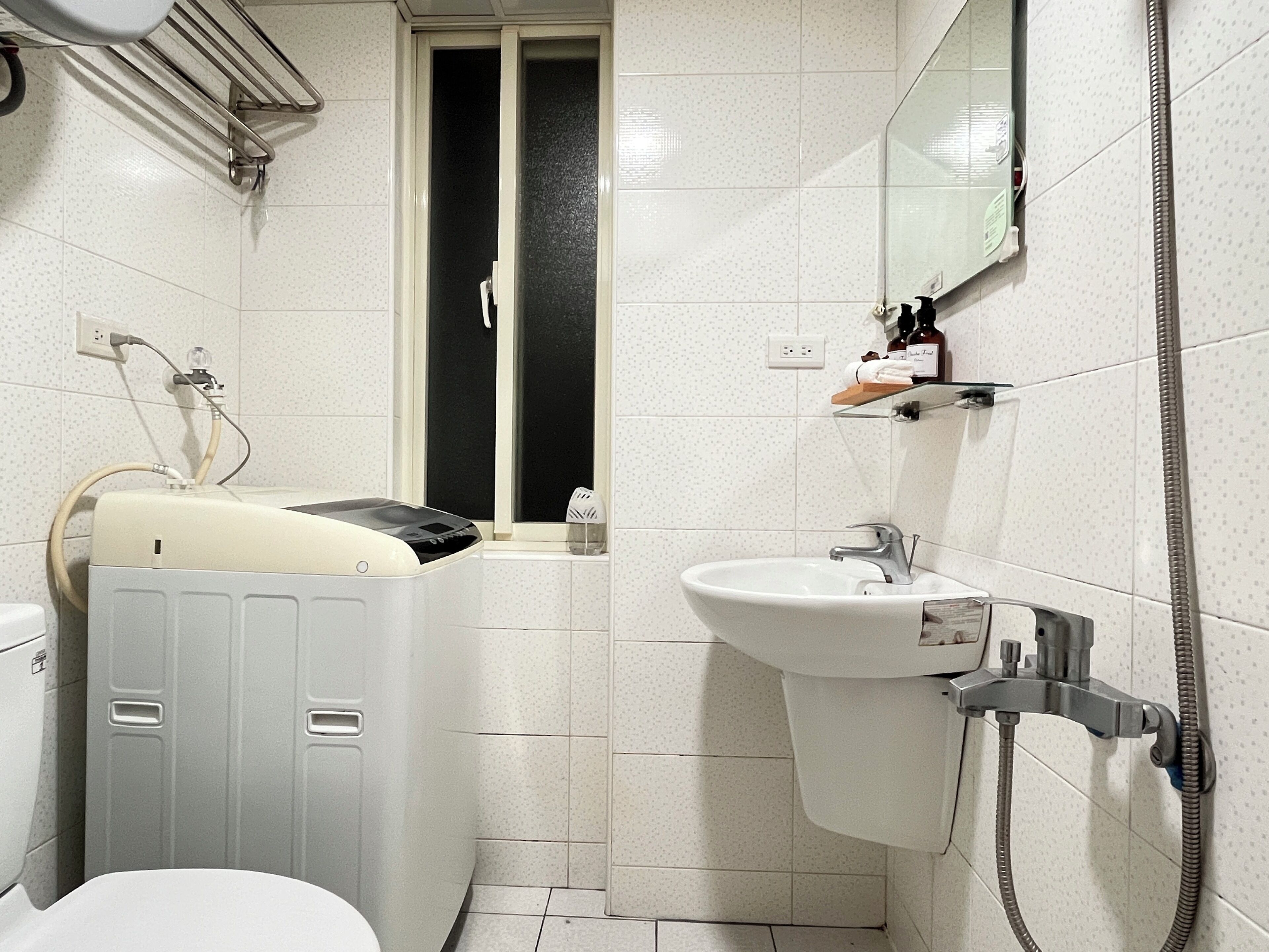 Hair dryer, toilet paper