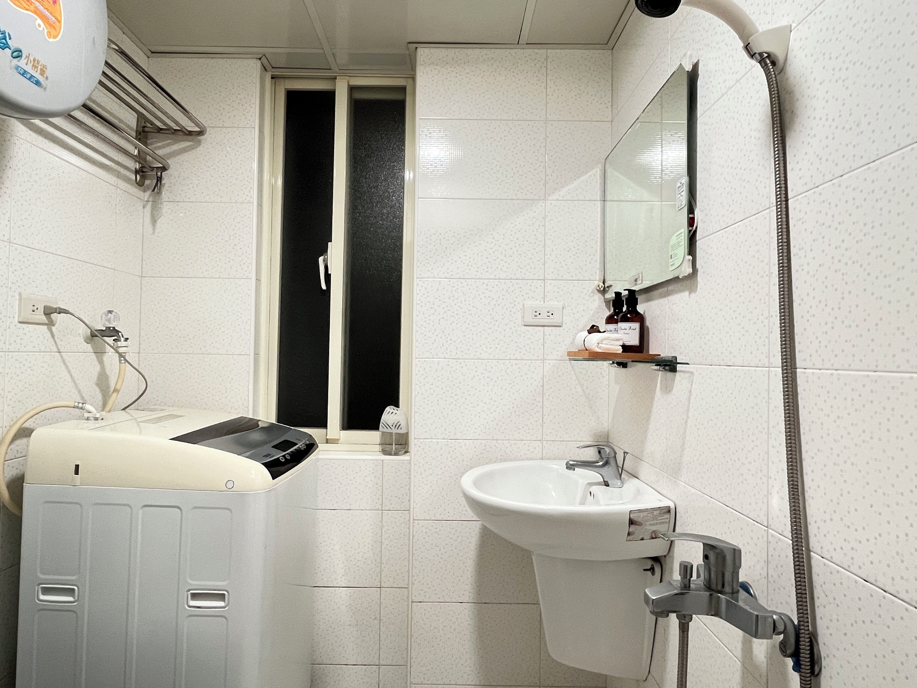 Hair dryer, toilet paper