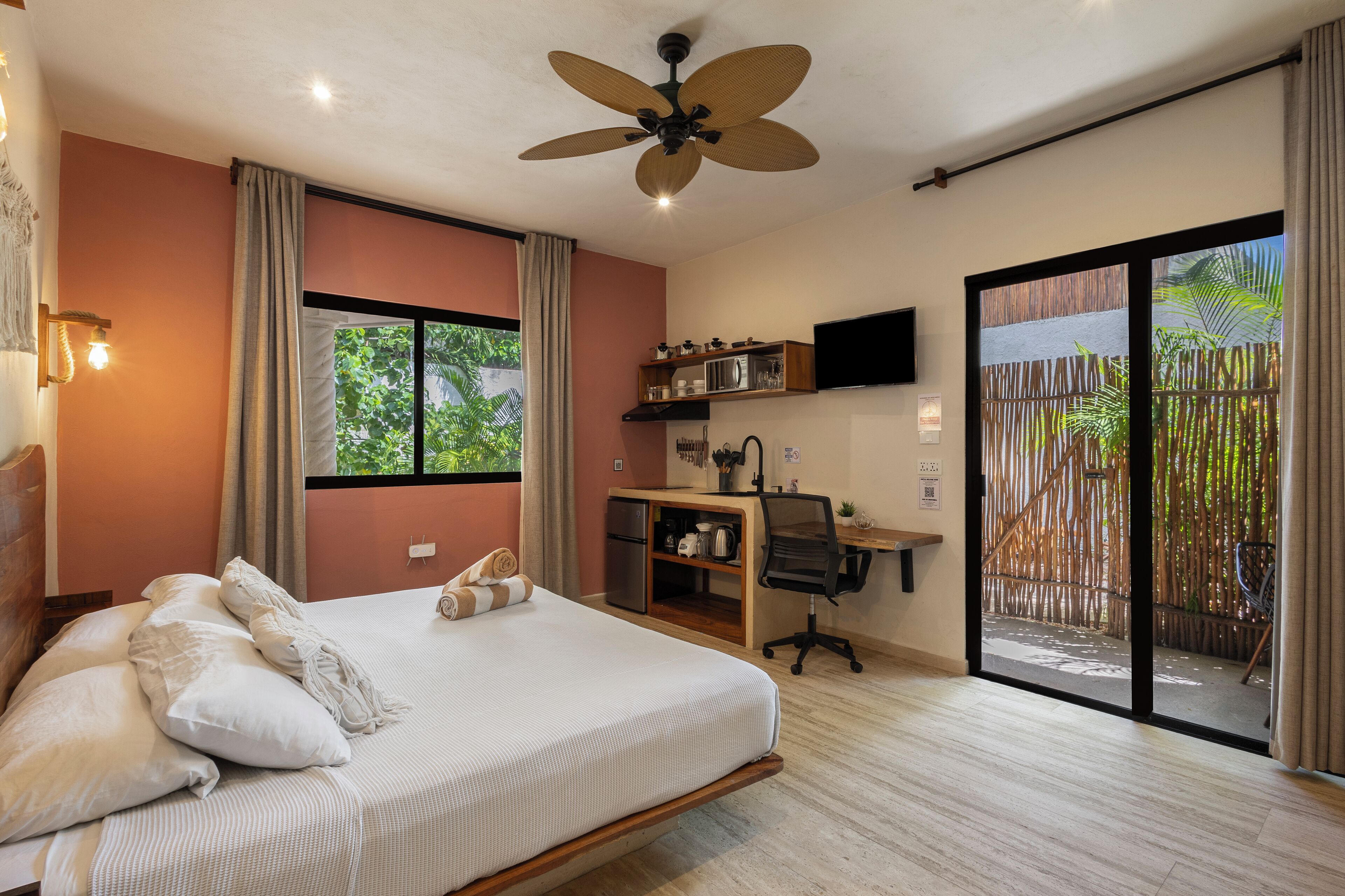 Premium Studio, 1 King Bed, Pool View (A3) | Desk, laptop workspace, iron/ironing board, free WiFi